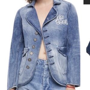 NEW Sandrine Rose Free People Denim Jacket